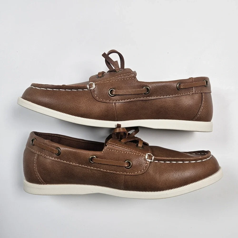 NEW Cat & Jack Toddler Boys Abbott Flats Slip‎ On Loafers Brown Sz 3